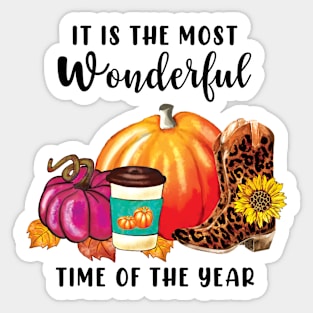 Thanksgiving and Fall Pumkins Sticker